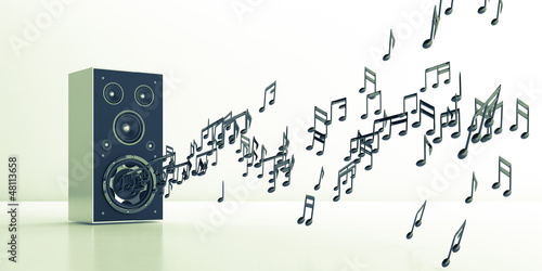 Illustration: Musik, Lautsprecher, Sound, Boxen Musik, Lautsprecher, Sound, Boxen