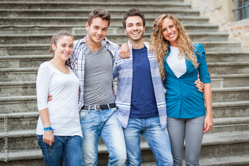 Photo: Group of Friends Embraced Group of Friends Embraced
