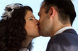 Sweet wedding kiss