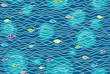 Seamless vector background of the sea floor
