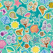 decor of the sea creatures and seaweed