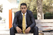 Foto: Frustrated businessman smoking a cigar to relax Frustrated businessman smoking a cigar to relax