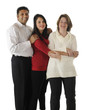 Happy Biracial Family of Three