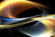 Awesome gold and blue waves on black background