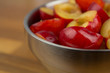 Photo: Bowl of halfed plums Bowl of halfed plums