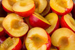 Photo: Red plums without stones Red plums without stones