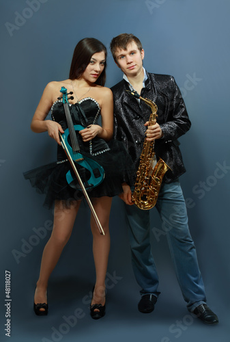 Photo: Couple of professional musicians Couple of professional musicians