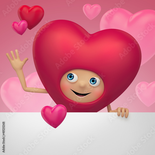 Illustration: Valentine's Day beautiful funny heart greeting Valentine's Day beautiful funny heart greeting