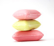 Stack of soap isolated on the white