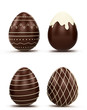 Set of Easter eggs. chocolat candy .