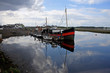 boats moored at Irvine, Scotland