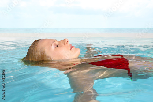 Photo: Peaceful moment in swimming-pool Peaceful moment in swimming-pool