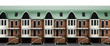 terraced houses with the main entrance