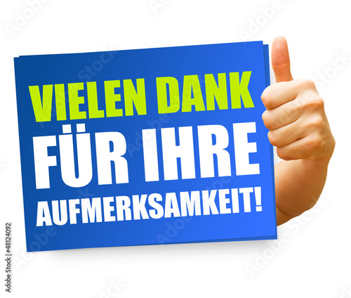 Illustration: Vielen Dank für Ihre Aufmerksamkeit! Button, Icon Vielen Dank für Ihre Aufmerksamkeit! Button, Icon