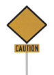 Blank Highway Caution Sign