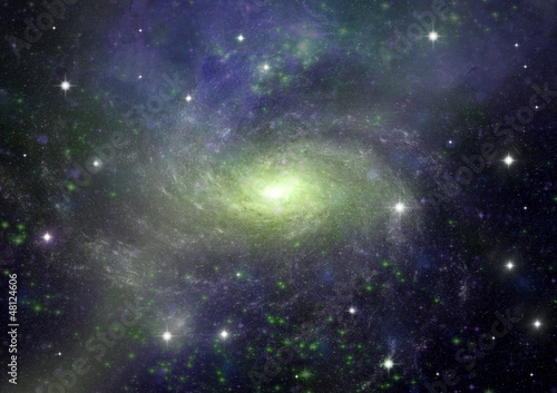 Illustration: galaxy in a free space galaxy in a free space