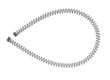 Long thin metal spring shape isolated over white background