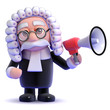 Judge announce decision through loud hailer
