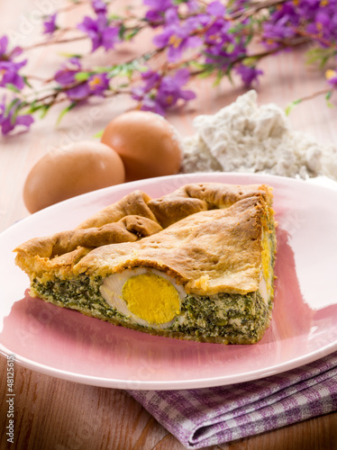 Photo: pasqualina cake, traditional italian easter food pasqualina cake, traditional italian easter food