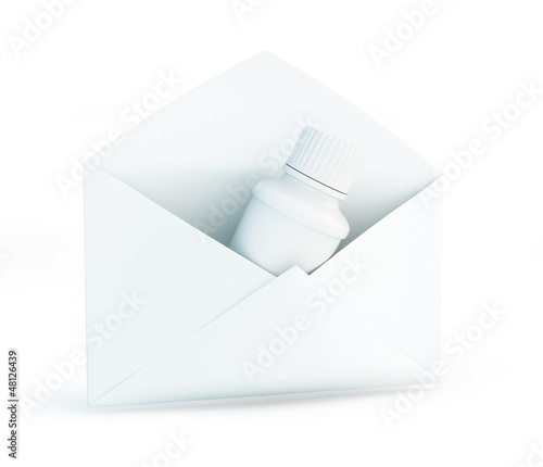Illustration: letter container for pills letter container for pills