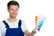 anstreicher mit farbpalette