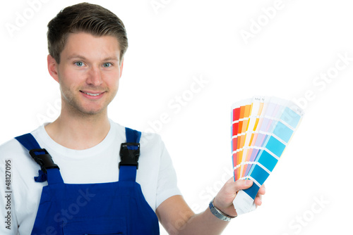 Photo: anstreicher mit farbpalette anstreicher mit farbpalette