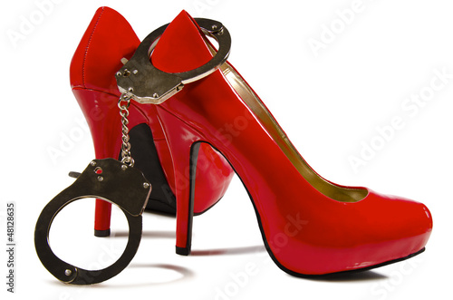 Photo: Handcuffs and high heels Handcuffs and high heels