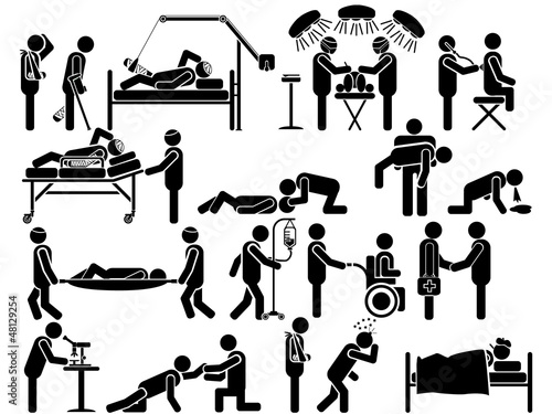 Vector: 18 ICONS MAN PATIENTS,SICK,INJURED 18 ICONS MAN PATIENTS,SICK,INJURED