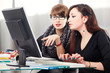 Foto: two schoolgirls doing homework two schoolgirls doing homework