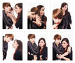 two girls in the passport photo booth