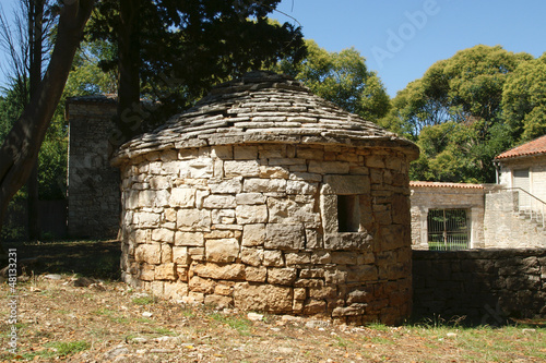 Photo: A small stone barn in rural areas A small stone barn in rural areas