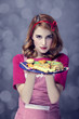 Redhead women with cookies
