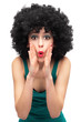 Funky woman calling someone