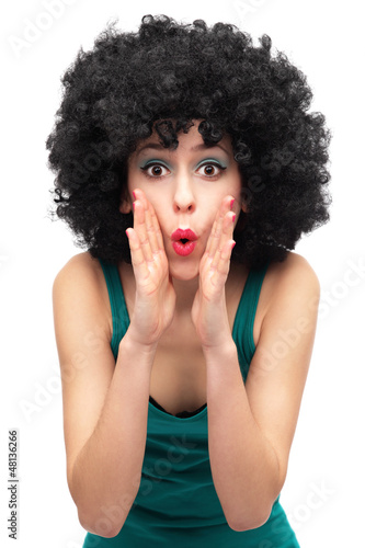 Photo: Funky woman calling someone Funky woman calling someone