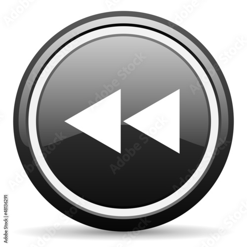 Illustration: scroll black glossy icon on white background scroll black glossy icon on white background