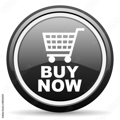 Illustration: buy now black glossy icon on white background buy now black glossy icon on white background