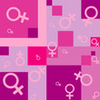 seamless background with female symbols