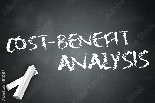 Illustration: Blackboard "Cost-Benefit Analysis" Blackboard "Cost-Benefit Analysis"