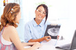 Pregnant women with doctor