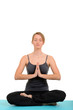 Photo: Young blond woman doing yoga Young blond woman doing yoga