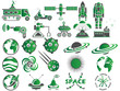 25 SPACE ICONS GREEN