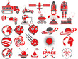 25 SPACE ICON RED