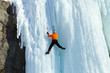 Foto: Ice climbing the waterfall. Ice climbing the waterfall.