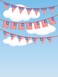 Patriotic bunting flags