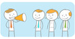Businessman with megaphone