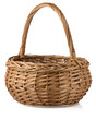 wicker basket isolated on white