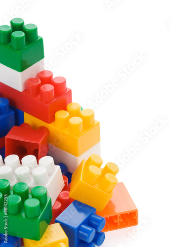 Photo: colorful construction bricks colorful construction bricks
