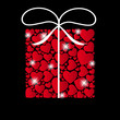 Valentines day heart backgroung, vector illustration