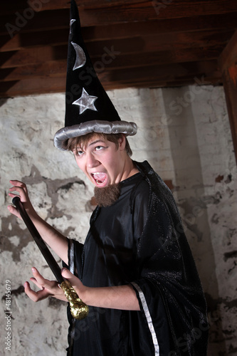 Photo: Wizard with Eyes Rolled Up Wizard with Eyes Rolled Up