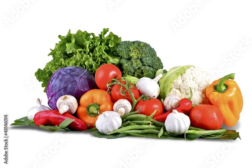 Photo: Vegetables Isolated on White Vegetables Isolated on White